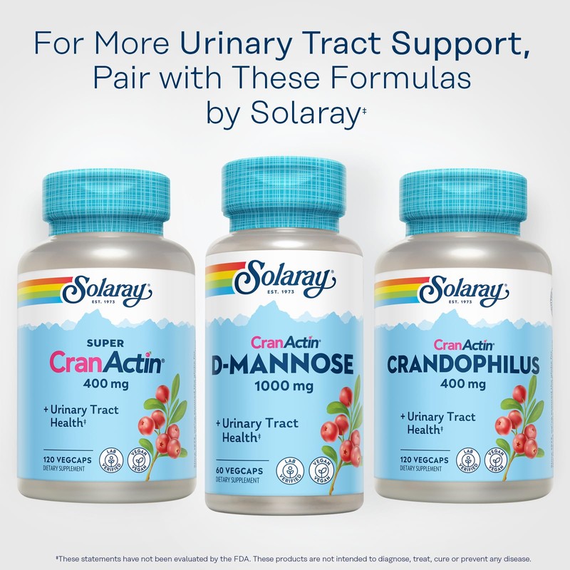 Solaray D-Mannose 1000mg with CranActin Cranberry Extract - D Mannose