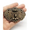 QLEUIFT 1 x Hasp Vintage Antique Clasps, Bronze Iron Design,