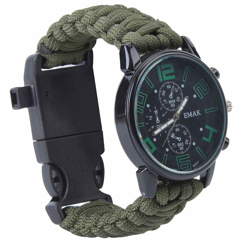 6 in 1 Multifunction Waterproof Outdoor Camping Survival Watch Rescue