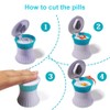 Multifunction Pill Cutter, Opret 3 in 1 Pill Splitter/Crusher/Box for