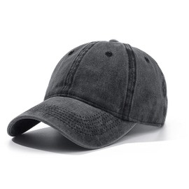 Vedicci Gorra de Beisbol. Gorra para Hombre y Mujer con diseño Ajustable para jóvenes y Adultos. Cachuchas para Hombre Estilo Vintage y deslavada. Gorra Deportiva. Gorra de Sol. Cap Man. (Negro)