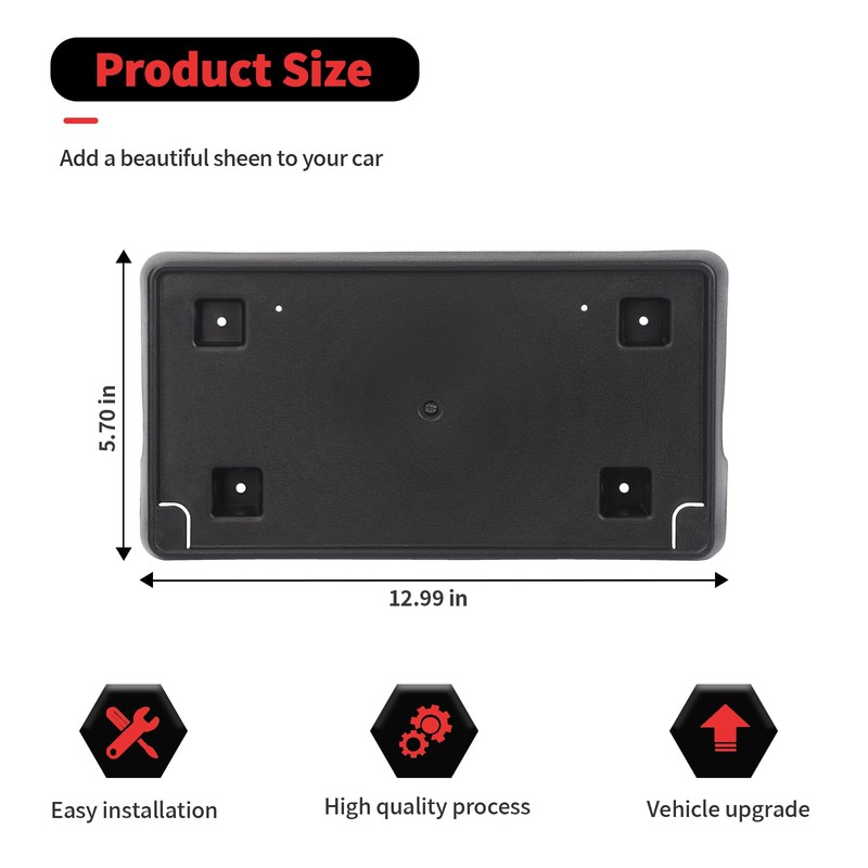 RT-TCZ - Soporte para placa de matrícula frontal compatible con