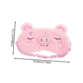 FRCOLOR 2Pcs Plush Eye Masks Cartoon Pig Eye Covers for Comfortable Sleep Soft Shading Masks for Travel School and Indoor Use