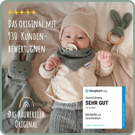 Räuberella Comforter, Teething Ring and Bib Baby Gift for Birth, Boy & Girl