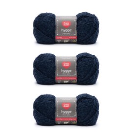 Red Heart Hygge Indigo Yarn - 3 Pack of 227g/8oz - Acrylic Nylon Blend - 5 Bulky - 212 Yards - Knitting/Crochet