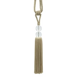 DÉCOPRO Crystal Tassel Tieback, Color# 9802 - Fawn Beige [Set of 10]