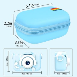 Leayjeen - Funda para cámara de fotos compatible con ArtCWK, BOWJOY & NIMESECI, Sinceroduct, MINIBEAR, TONDOZEN, Dartwood y más digital para niños, regalo – Funda para cámara de acción de juguete y accesorios (solo funda)