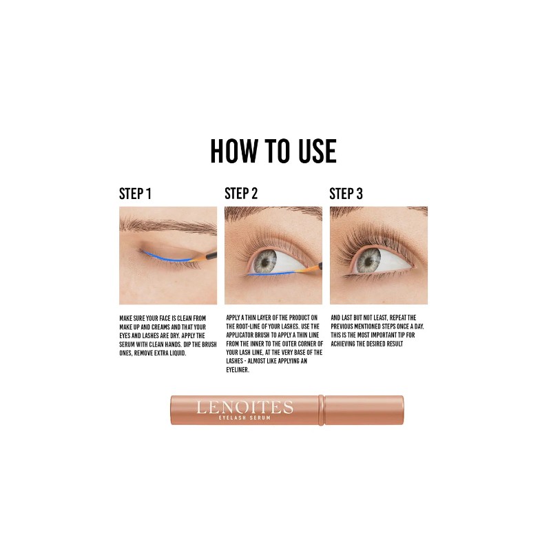 Lenoites Eyelash Activating Serum for Sensitive Eyes 0.17oz/5 mL NIB