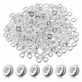 Pack of 1200 6 mm Flat Round Spacer Beads, Silver Spacer Beads for Bracelets, Jewellery, Crimp Beads, Metal Beads for Threading, DIY Bracelet, Necklace, Jewellery Making
