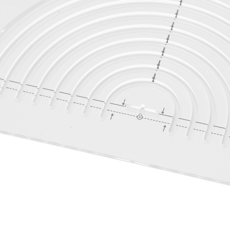 Circle Quilting Ruler Semicircle Durable Clear Acrylic Highly Accurate Wide