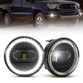 BUNKER INDUST LED Fog Light with Daytime Running Lights for Tacoma 2005-2011/ Solara 2004-2006/ Tundra 2007-2012, Bumper Driving DRL Fog Lamp Assembly Kit
