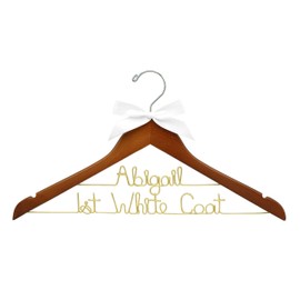 First White Coat Hanger, Pharmacist Gift, New Doctor Gift, PhD Gift, White Coat Ceremony, Medical School Graduation, Custom Lab Coat Hanger
