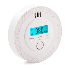Baomeker Carbon Monoxide Detectors,PG-C06 Portable Carbon Monoxide Detector,LCD Display Smoke Alarm,Carbon Monoxide Detectors Portable for Home,Restaurant,Hotel,Office (White)