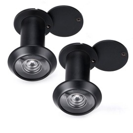Sumnacon Safety Door Viewer,Solid Brass 220-degree Door Viewer/Peephole with Heavy Duty Rotating Privacy Cover for 1-3/8" to 2-1/6" Doors, Durable Door Viewer for Home Office Hotel (2 Pcs Black)