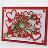 6Pcs Heart Shape Flower Leaf Metal Die Cuts,Love Spring Flower