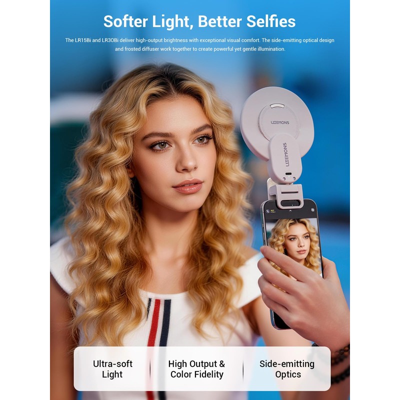 GODOX Litemons CRI97 TLCI98 LR Kit, LED Ring Light, 2800K-6500K,
