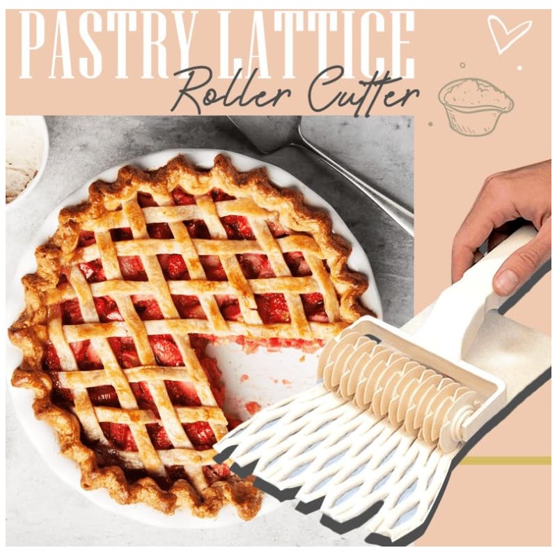 Dough Lattice Craft Roller Cutter Large Baking Tool Cookie Pie