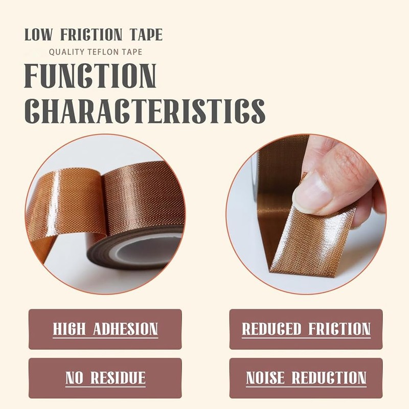 1 Roll 1 Inch X 33 Feet Low Friction Tape,