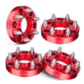 EVIL ENERGY 6x135 Wheel Spacers 1.25 inch Compatible for F150 2015-2024, 6x135 mm Hubcentric with Lip 6 Lugs 87.1 mm Hub Bore M14x1.5 Studs Red