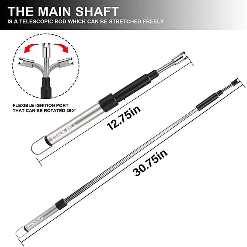 XTENDR ARCS V2 Extendable 2.5 Feet. Arc Extra Long Lighter,
