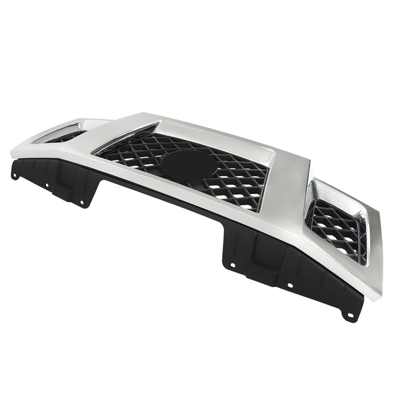 Thomletha Front Grille Upper Mesh Style Chrome Shell with Black