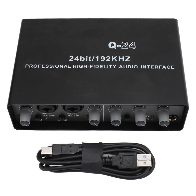 Sound Interface Professional 48V Phantom Power DSP Effect 24 Bit