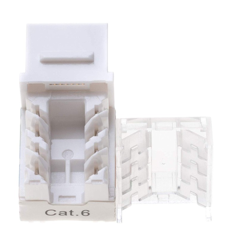 SATMAXIMUM RJ45 CAT6 Keystone Ethernet Wall Jack Punch Down Keystone