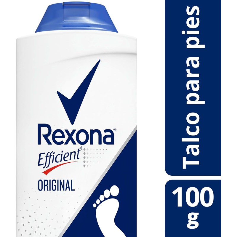 Talco Desodorante para Pies REXONA Efficient Original, 100 g