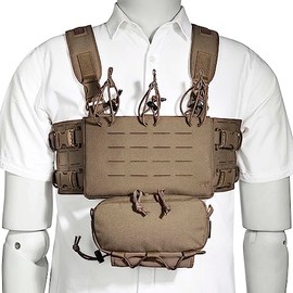 Tasmanian Tiger TT Small Combi Rig Modular Harness with Removable Additional Bag and Magazine Module, Coyote Brown
