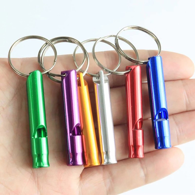 QUINTRA 5 Pieces Small Aluminium Whistle Wilderness Activities Fire Pipe