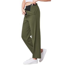 Deyeek Womens Tear Away Sweatpants Post Surgery for Hip Replacement After Surgery Post Surgery Pants Womens Adaptive Pants Army Green