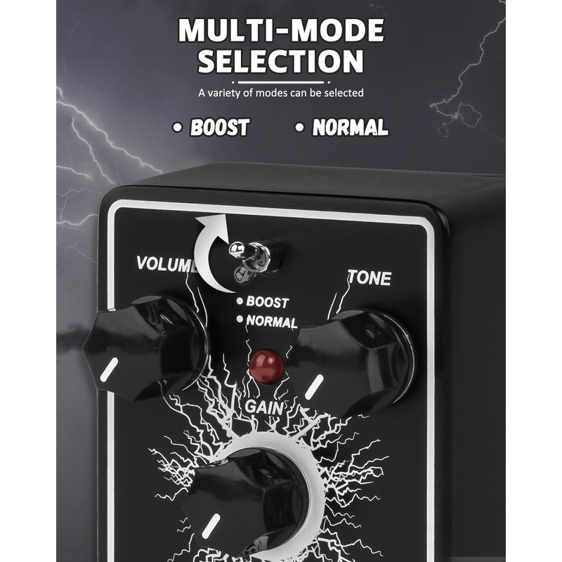 STRICH BE-RICH Tube Overdrive Distortion Pedal for Electric Guitar, Compact