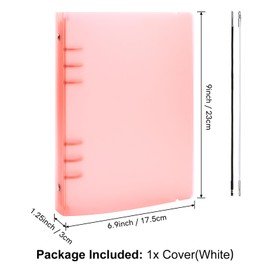 BAOFALI A5 6 Ring Binder Cover Clean Transparent Soft PVC for Refillable Notebook Shell withMatte surfaceforStamp & Die Storage (Orange Color)