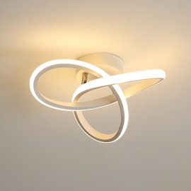 Goeco Goeco LED Deckenleuchte Wei?, 22W Moderne Deckenleuchte, Kreative Blumenform LED Deckenlampe fr Kchenflure, Warmwei? 3000K