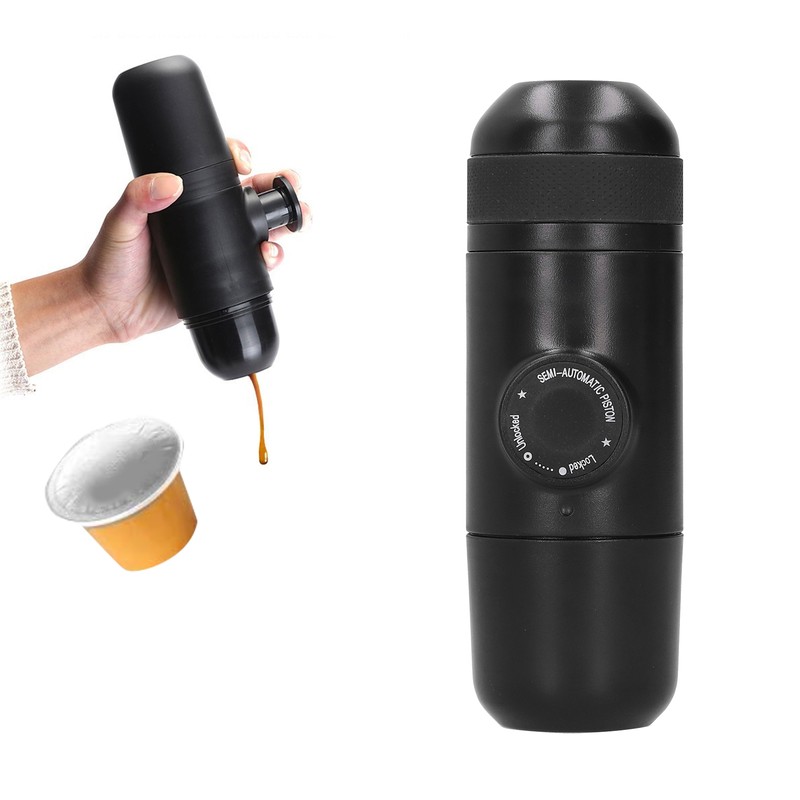 Mini Portable Hand Press Coffee Machine Black Manual Coffee Maker