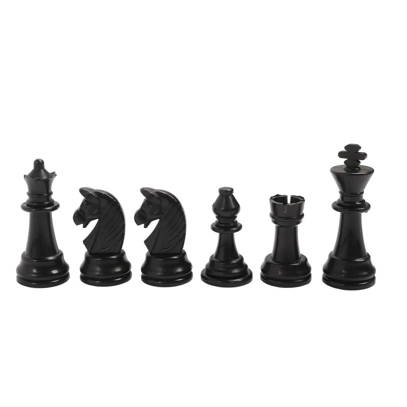 Chess Checkers Set PP Chess Pieces PU Imitation Leather Chess