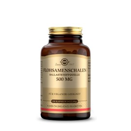 SOLGAR SOLGAR? Flohsamenschalen 500mg - Ballaststoffquelle - f?rdert eine gesunde Darmfunktion - Optimal fr eine gezielte Ballaststoffzufuhr - 100 Tage Vorrat