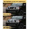 OKLSG LED Front Grill Lights for Nissan Frontier 2009-2021 Raptor