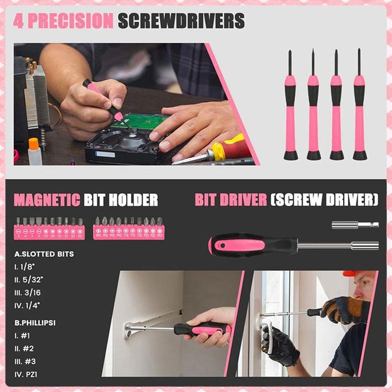 【520 Gift】39-Piece Comprehensive Household Hardware Kit - Durable Carbon Steel