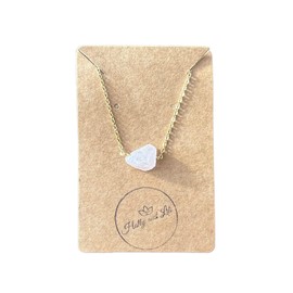 Rose Quartz Raw Crystal Necklace, Raw Crystal Necklaces, Rose Quartz Crystal, Healing Gemstones, Raw Natural Gemstone, Quartz (Gold Style Necklace)