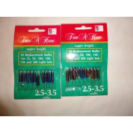 Trim A Home New Trim A Home Mini Replacement Bulbs 3.5 Volts Red 2 packages of 10