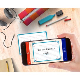 Flash Cards, Ruled with Turquoise Frame, A6, Pack of 80