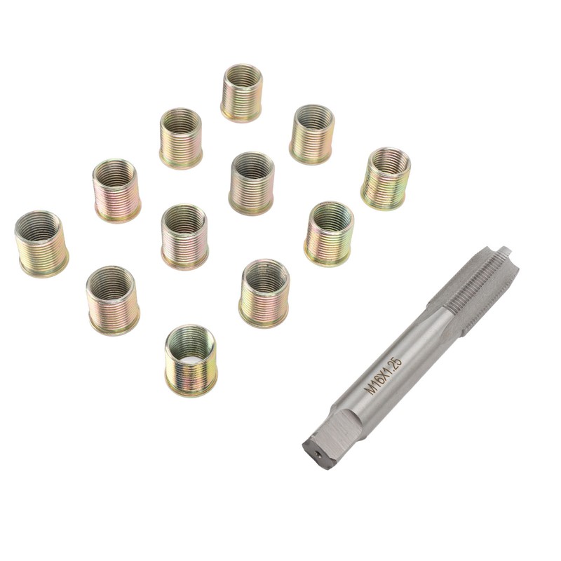 Thread Repair Tools 12Pcs Stainless Steel Inserts with 1Pc Screw