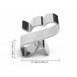 Shengsenfu Solar PV Cable Clamps, 50 Pcs Stainless Steel Metal Cable Clips, Trailer Frame Wire Clip/Clamps, photovoltaic Cable Solar Panel Solar Module Fixation, Wire Clips Double Wire Clips Clamps