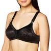 Bali Designs Women's Double-Support Spa Closure Wire-Free Bra, Black, 42B