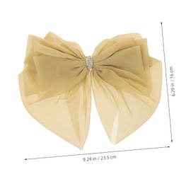 VICASKY Grosgrain Ribbon Hair Bow Clips Secure Spring Clip Large Elegant Hair Barrettes for Women Rhinestone Accented Boutique Accessories for Weddings and Special Occasions