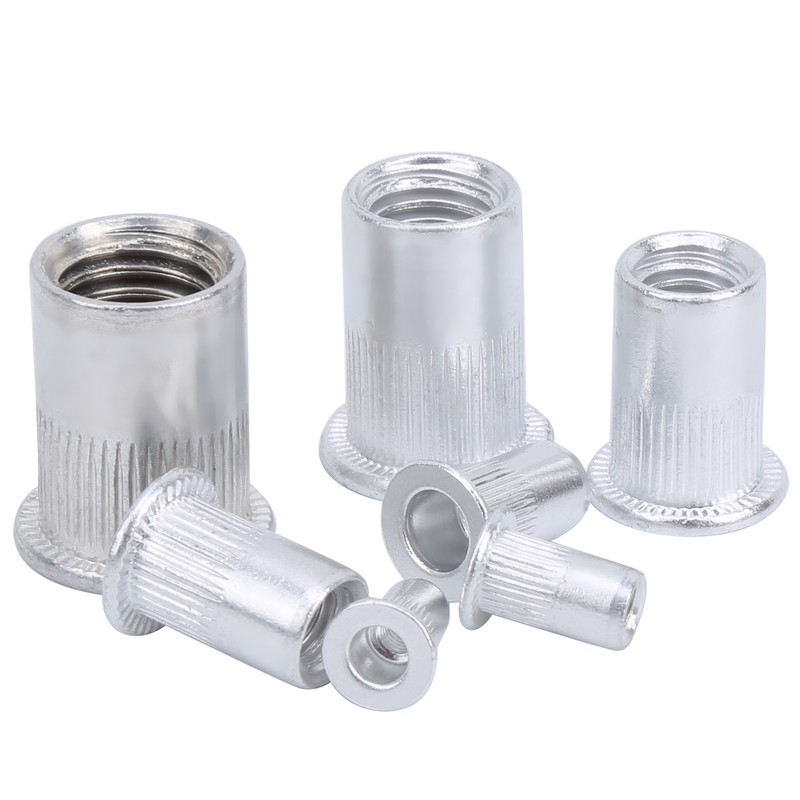 175pcs Rivet Nut Set Flat Head Aluminium Nutsert Assortment with