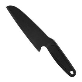 Nylon Knife for Nonstick Pans, Professional Safe Knife for Kids, Nonstick Kitchen Knife Heat-resistant Best for Cutting Pizza, Bread, Brownies, Cakes, Cheese, Pie etc. (Flat-Black)