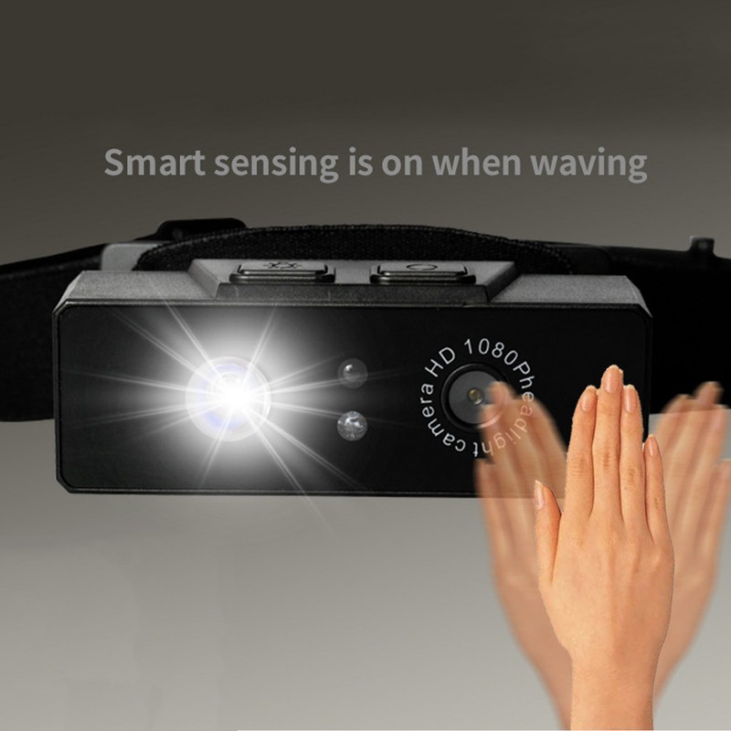 LED Headlamp Camera 2MP 1080P Night Vision IP68 Waterproof Head