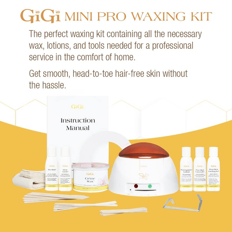 GiGi Mini Pro Waxing Kit for Women, Hair Removal Wax